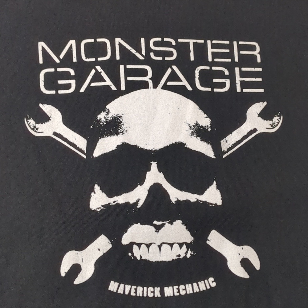 Monster Garage Maverick Mechanic  Skull T-Shirt Rare Vintage Men's sz XL